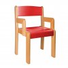 Dětská dřevěná židle s područkami, mořená, Lucka