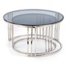 Konferenční stolek Mercury, čirá / stříbrná (Barva čirá || stříbrná)