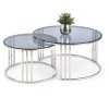 Konferenční stolek Mercury, čirá / stříbrná (Barva čirá || stříbrná)