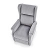 Polohovací křeslo Agustin, šedá (Barva šedá)