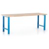 Dílenský stůl Basic, 220 x 80 cm, modrá - ral 5012 (Barva modrá - ral 5012)