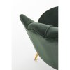 Křeslo Amorinito, tmavě zelená / zlatá (Barva zelená)