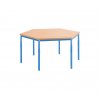 Školní stůl Hexa, 140x140 cm, stavitelný