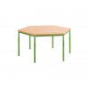 Školní stůl Hexa, 140x140 cm, stavitelný