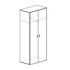 Vysoká šatní skříň ProOffice 80 x 47 x 178 cm, bílá (Barva bílá)