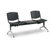 Plastová lavice Design, 2-sedák + stolek, červená (Barva červená)