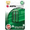 Přednabitá baterie AgfaPhoto AAA, 950 mAh 1,2 V, blistr 2 ks, nabíjecí (Barva zelená)