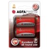 Zinková baterie AgfaPhoto R20/D, 1,5 V, blistr 2 ks, zinková (Barva červená)