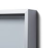 Interiérová informační vitrína s posuvnými dveřmi SLIM 24 x A4 - plechová záda, hliník (Barva hliník)