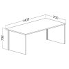 Stůl ProOffice A 140 x 70 cm, buk (Barva buk)