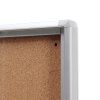 Interiérová informační vitrína Economy 9 x A4 - korková záda, hliník (Barva hliník)