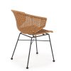 Jídelní židle Besant, ratan / černá (Barva ratan)