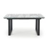 Jídelní stůl Marley, mramor / černá (Barva šedá || mramor)