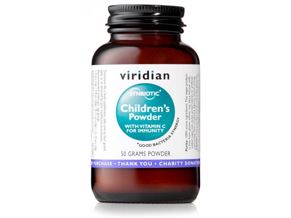 Viridian Children´s Synerbio 50 g (Směs probiotik, prebiotik a vitamínu C pro děti)