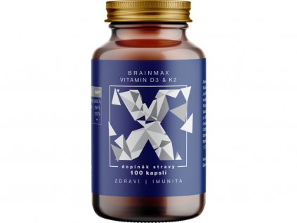 Votamax BrainMax Vitamin D3 & K2, D3 5000 IU / K2 jako MK7 150 mcg, 100 kapslí