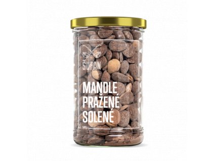Šufan Mandle pražené solené ve skle 500 g
