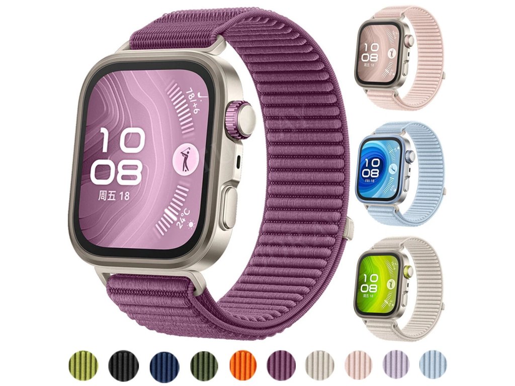 Nylonový pásek na Huawei Watch Fit 4 / 4 Pro (Barva Bílá)