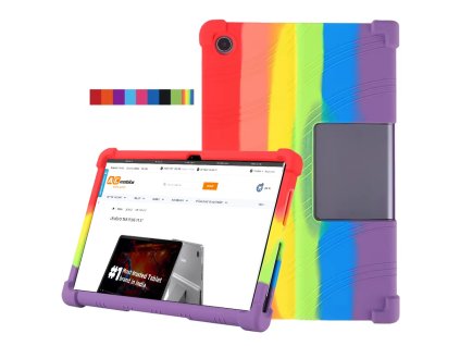 Barevný silikonový obal na Lenovo Tab Plus se stojánkem 1