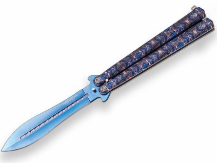 Joker motýlek aluminium blue ornamet one edge 105 mm