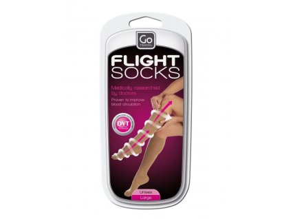 go travel 799 kompresni podkolenky flight socks large natural