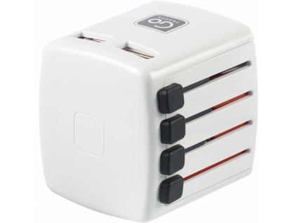 Go Travel simultánní USB nabíječka pro svět s USB porty