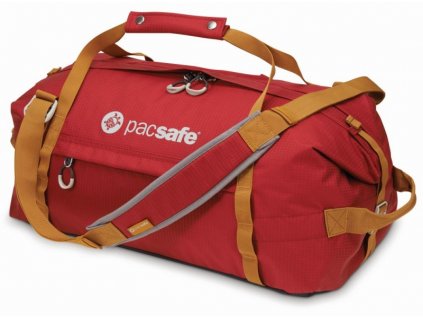 Pacsafe Duffelsafe AT45 chili/khaki cestovní taška