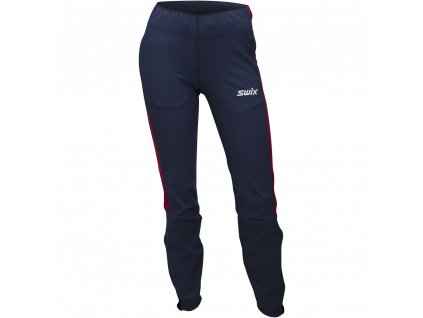 SWIX quantum performance pants W dark navy/swix red