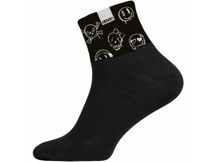 3621 ponozky eleven huba skullies black