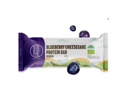brainmax pure protein bar bio 60 g boruvkovy cheesecake