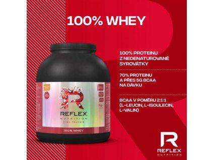 Reflex 100% Whey Protein 2kg (Obsah 2000 g, Příchuť vanilka)