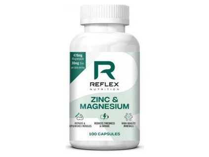 reflex nutrition zinc magnesium zinek a horcik 100 kapsli