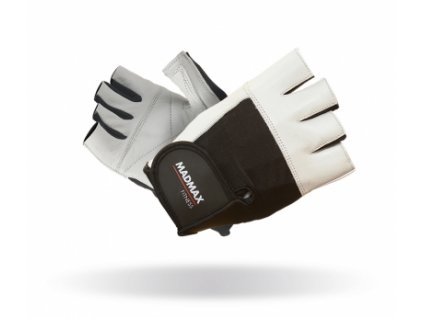 MADMAX Fitness rukavice FITNESS WHITE - NENÍ SKLADEM (Velikost S)