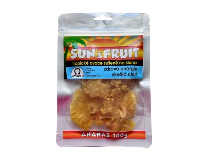 sun s fruit suseny ananas platky 100 g