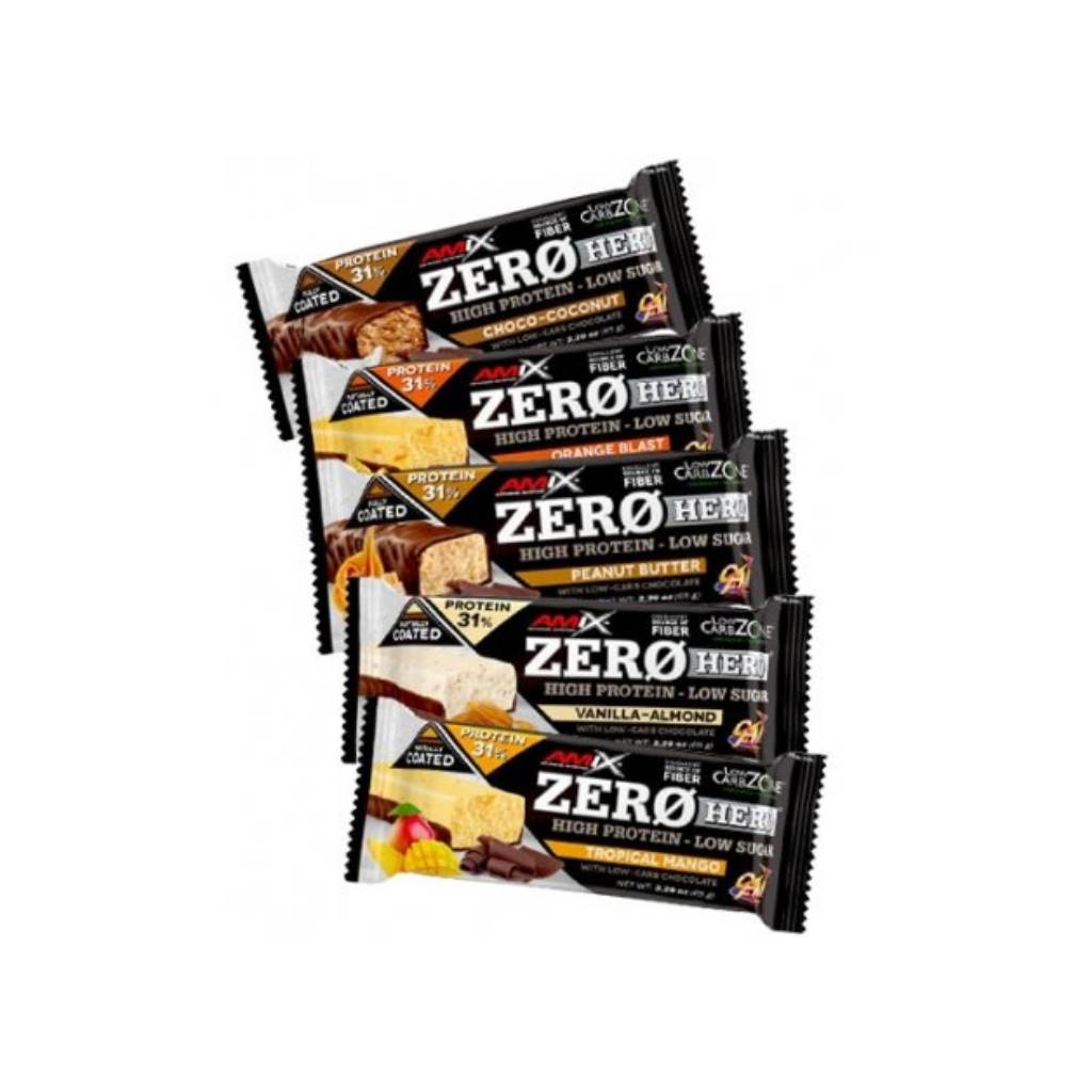 AMIX Zero Hero 31%, proteinová tyčinka, 65 g Příchuť: pomeranč