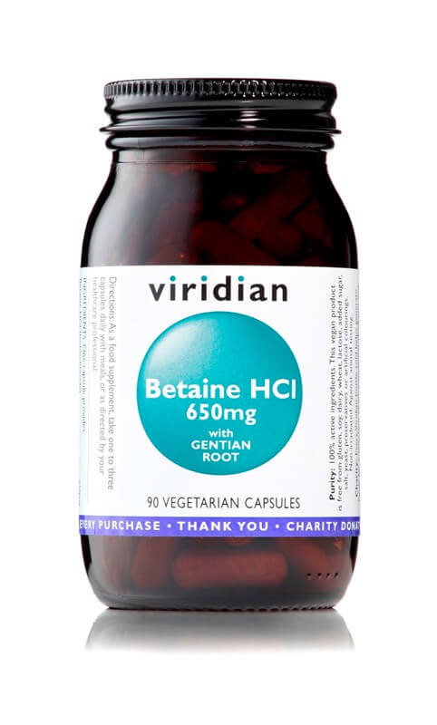 Viridian Betaine HCL, 90 kapslí