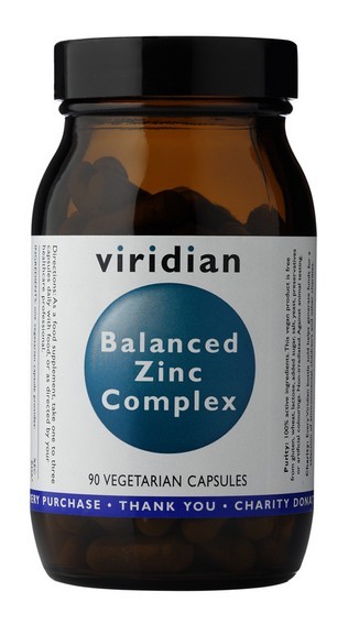 Viridian Balanced Zinc (Zinek) Complex, 90 kapslí