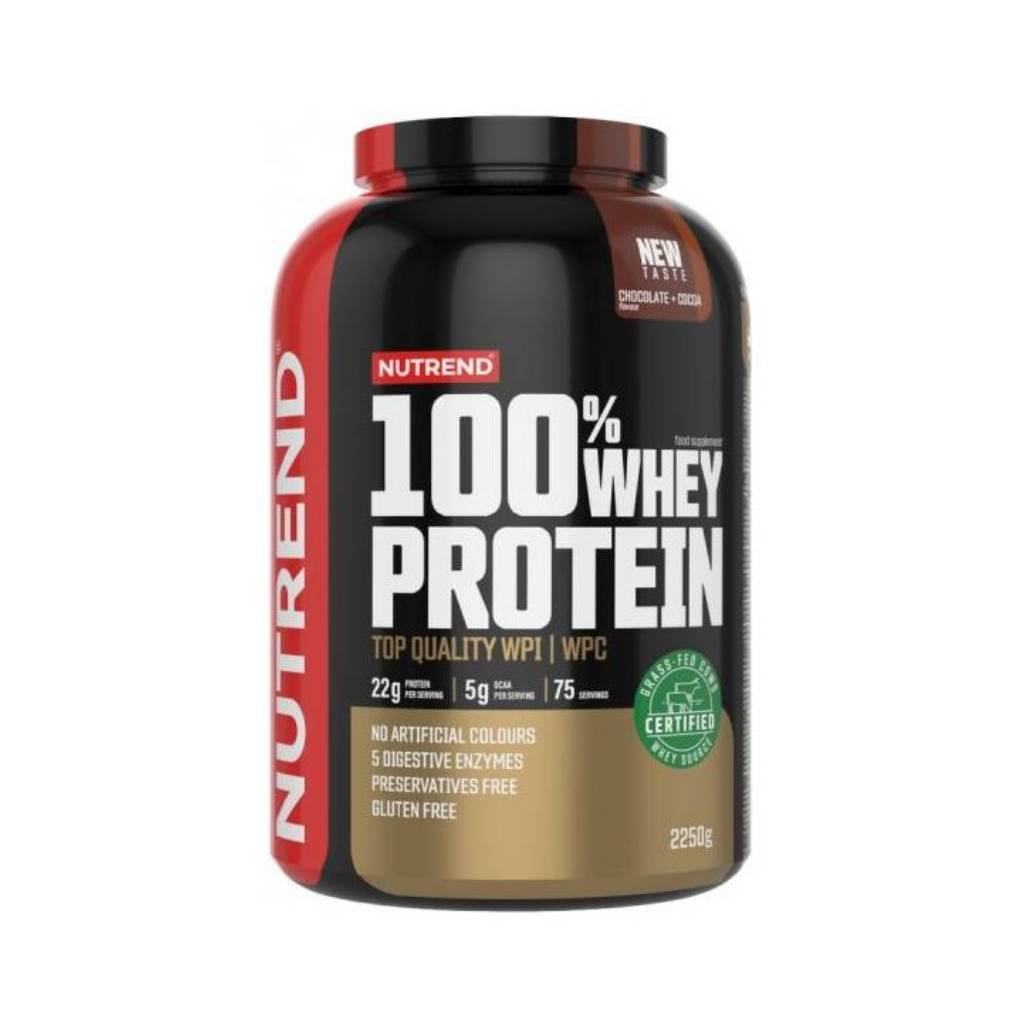Nutrend 100% Whey Protein NEW 2250 g Příchuť: jahoda