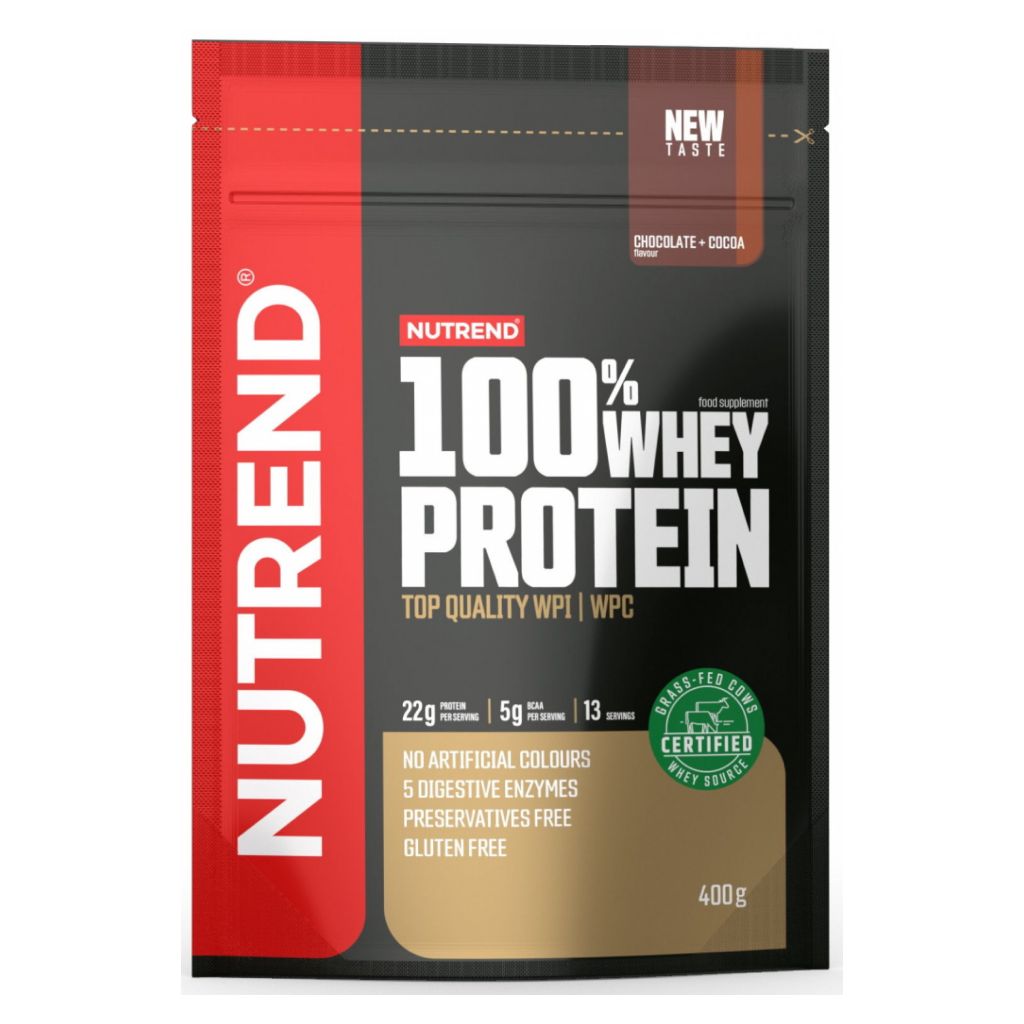 Nutrend 100% Whey Protein NEW, 400 g Příchuť: bílá čokoláda/kokos