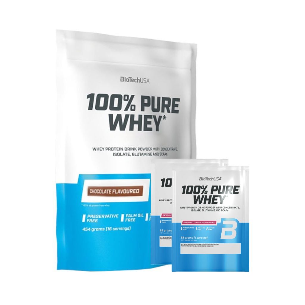 BioTech USA 100% Pure Whey Protein, 454 g + Testery ZDARMA Příchuť: vanilka