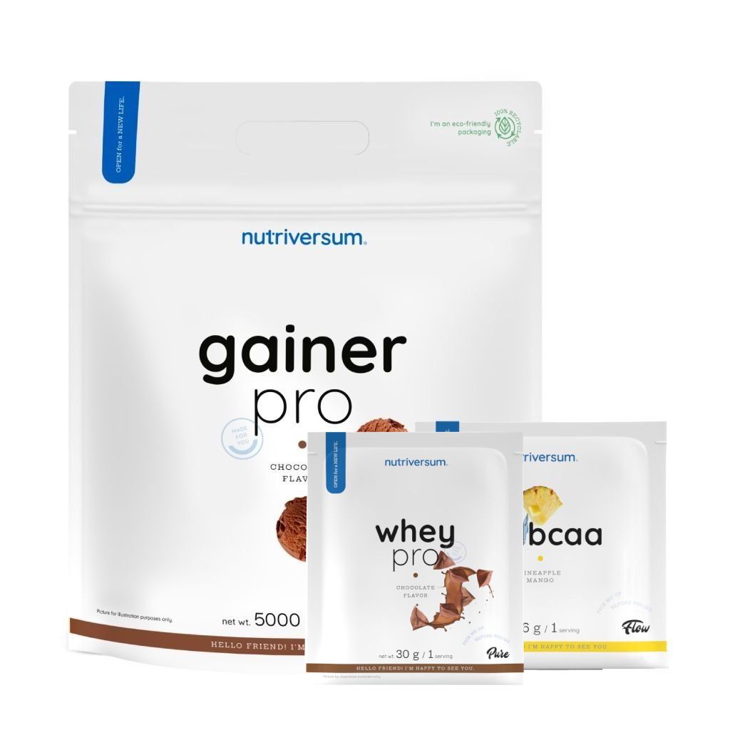 Nutriversum Pure Gainer Pro, 5000 g + Tester BCAA / Protein ZDARMA Příchuť: čokoláda
