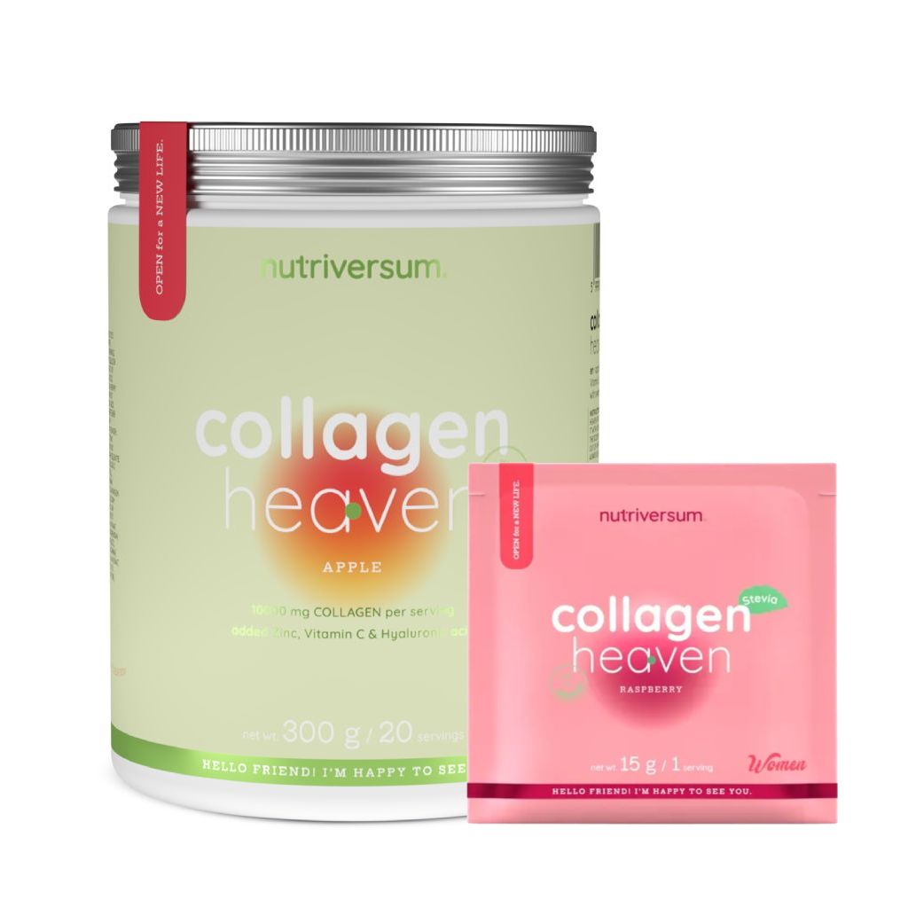 Nutriversum Collagen Heaven (Kolagen), 300 g + Tester Kolagen 15 g ZDARMA Příchuť: jahoda