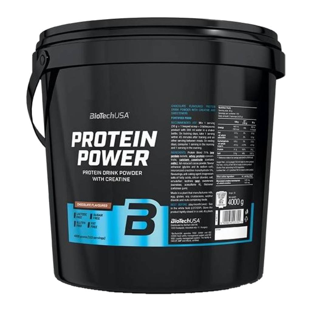 BioTech USA Protein Power, 4000 g Příchuť: vanilka