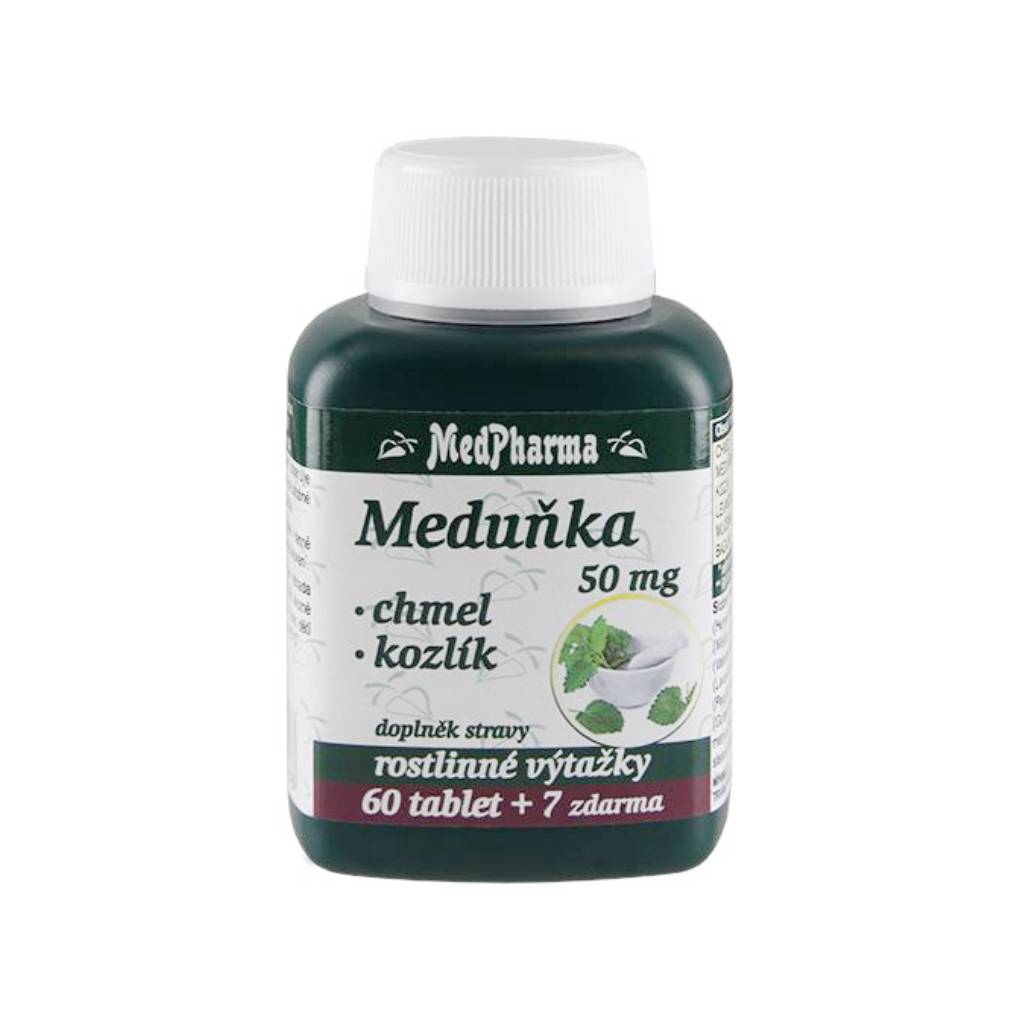 MedPharma Meduňka + Chmel + Kozlík 67 tablet