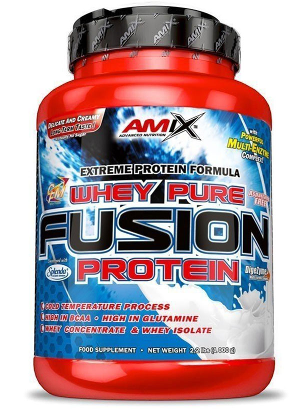 AMIX Whey Pure Fusion Protein, 1000 g Příchuť: jahoda