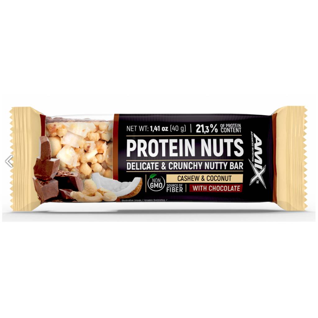 AMIX Protein Nuts Bar, 40 g Příchuť: Arašídy/Karamel