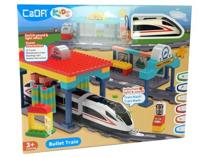 eng pl Building Blocks Train Railway Station CADA 108 Elements 9197 1