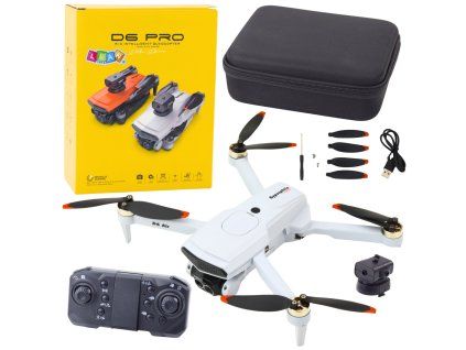 eng pl Drone D6 PRO Camera LED Lights App Light Gray 23092 1
