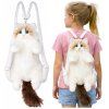 eng pl Plush Cat Backpack Mascot Adjustable Straps Silicone Paws White 50cm 28687 1