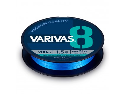 Šňůra VARIVAS 8 Ocean Blue #0,8 150m 0,148mm 7,24kg