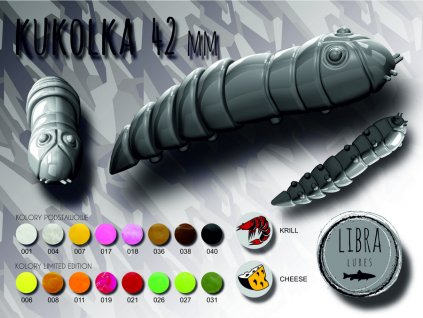 Gumová nástraha Kukolka 42 - 005 Cheese (Krill) 4,2cm 10ks